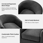 Fauteuil de bureau pivotant ergonomique moderne en tissu bouclette