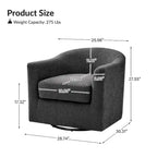 Fauteuil de bureau pivotant ergonomique moderne en tissu bouclette