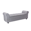 Banc de rangement, Accoudoirs roulés, Rembourrage en tissu