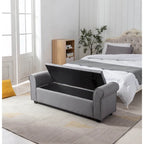 Banc de rangement, Accoudoirs roulés, Rembourrage en tissu