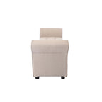 Banc de rangement, Accoudoirs roulés, Rembourrage en tissu