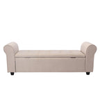 Banc de rangement, Accoudoirs roulés, Rembourrage en tissu
