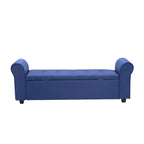 Banc de rangement, Accoudoirs roulés, Rembourrage en tissu
