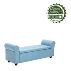 Banc de rangement, Accoudoirs roulés, Rembourrage en tissu