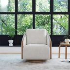 Fauteuil d'appoint pivotant baquet rembourré moderne pour salon