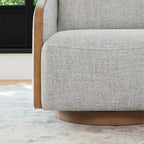 Fauteuil d'appoint pivotant baquet rembourré moderne pour salon