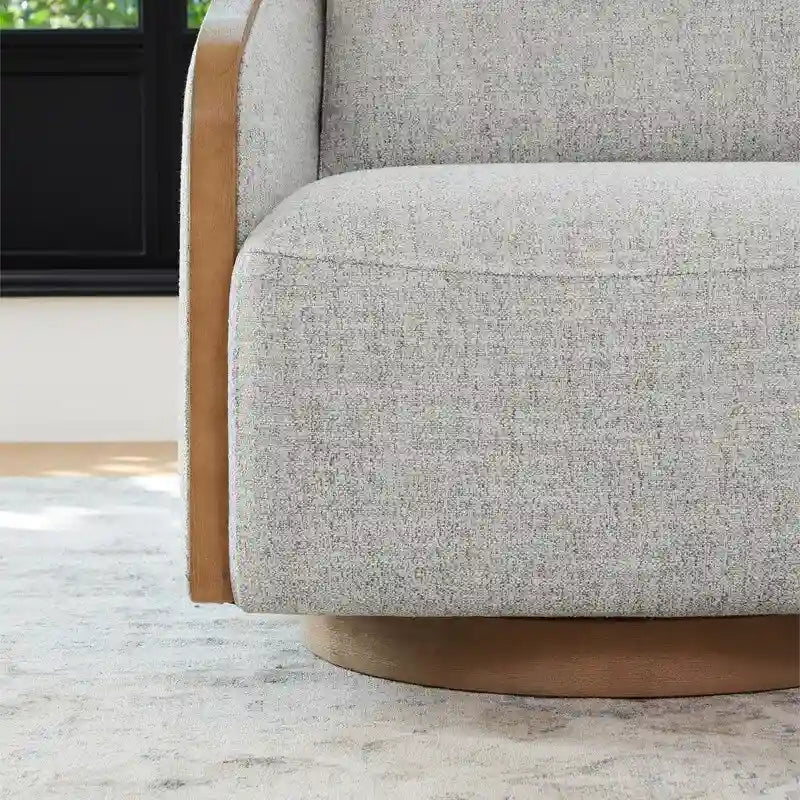 Fauteuil d'appoint pivotant baquet rembourré moderne pour salon