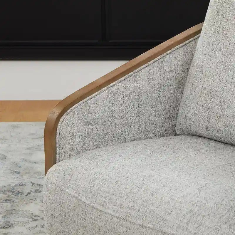Fauteuil d'appoint pivotant baquet rembourré moderne pour salon