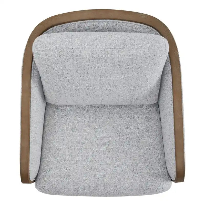Fauteuil d'appoint pivotant baquet rembourré moderne pour salon