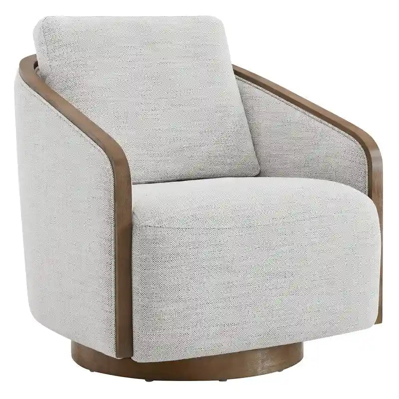 Fauteuil d'appoint pivotant baquet rembourré moderne pour salon