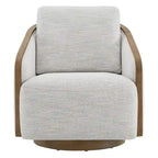 Fauteuil d'appoint pivotant baquet rembourré moderne pour salon