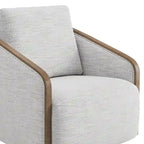 Fauteuil d'appoint pivotant baquet rembourré moderne pour salon
