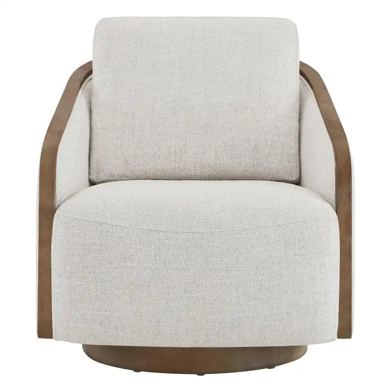 Fauteuil d'appoint pivotant baquet rembourré moderne pour salon