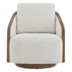 Fauteuil d'appoint pivotant baquet rembourré moderne pour salon