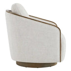 Fauteuil d'appoint pivotant baquet rembourré moderne pour salon