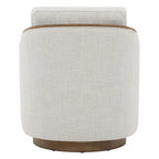 Fauteuil d'appoint pivotant baquet rembourré moderne pour salon