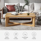 Table basse en bois massif style nordique - 20*10