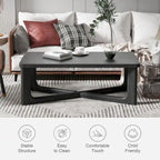 Table basse en bois massif style nordique - 20*10