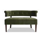 Banquette causeuse touffetée 51 (moderne, avec accoudoirs encastrés)
