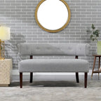 Banquette causeuse touffetée 51 (moderne, avec accoudoirs encastrés)