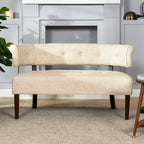 Banquette causeuse touffetée 51 (moderne, avec accoudoirs encastrés)