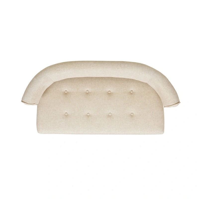 Banquette causeuse touffetée 51 (moderne, avec accoudoirs encastrés)