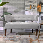 Banquette causeuse touffetée 51 (moderne, avec accoudoirs encastrés)