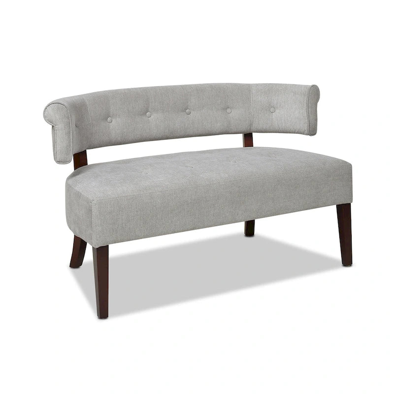 Banquette causeuse touffetée 51 (moderne, avec accoudoirs encastrés)