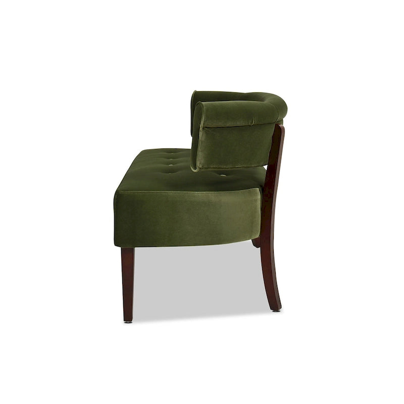 Banquette causeuse touffetée 51 (moderne, avec accoudoirs encastrés)