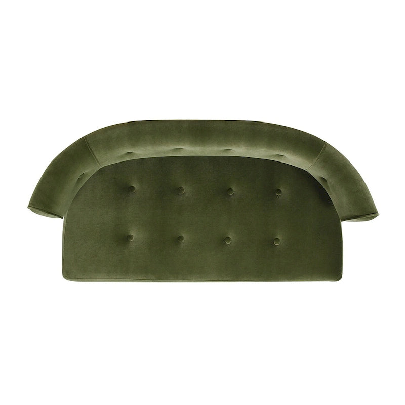 Banquette causeuse touffetée 51 (moderne, avec accoudoirs encastrés)