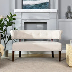 Banquette causeuse touffetée 51 (moderne, avec accoudoirs encastrés)