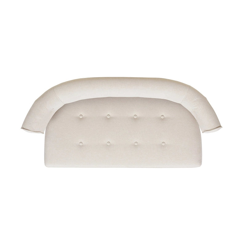 Banquette causeuse touffetée 51 (moderne, avec accoudoirs encastrés)