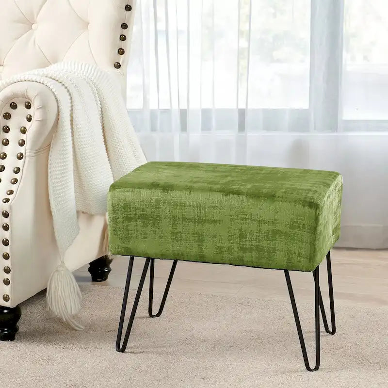 Pouf en velours texturé