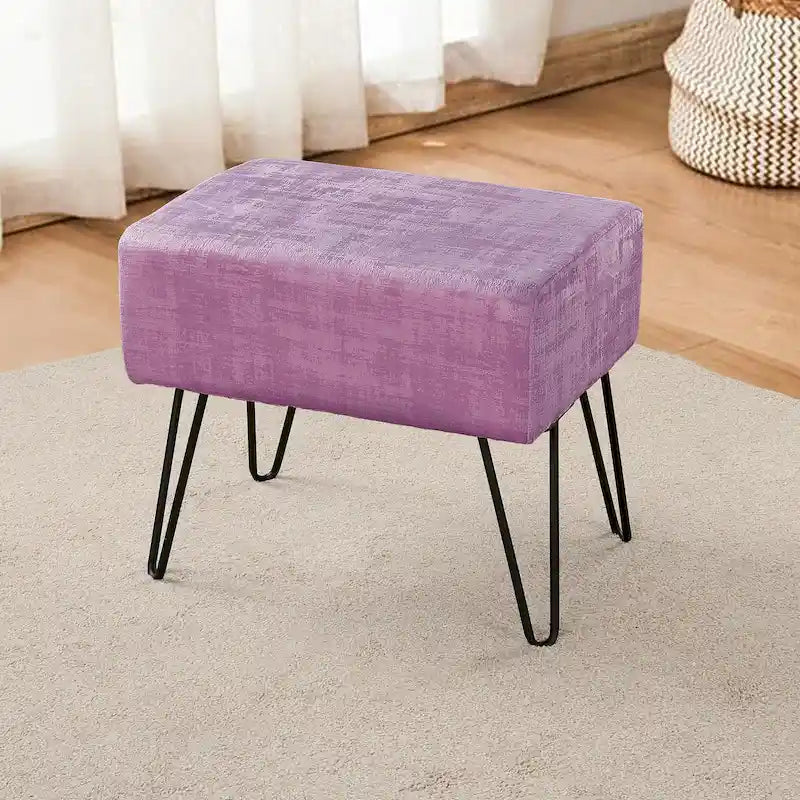 Pouf en velours texturé