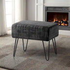 Pouf en velours texturé
