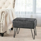 Pouf en velours texturé