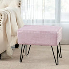 Pouf en velours texturé
