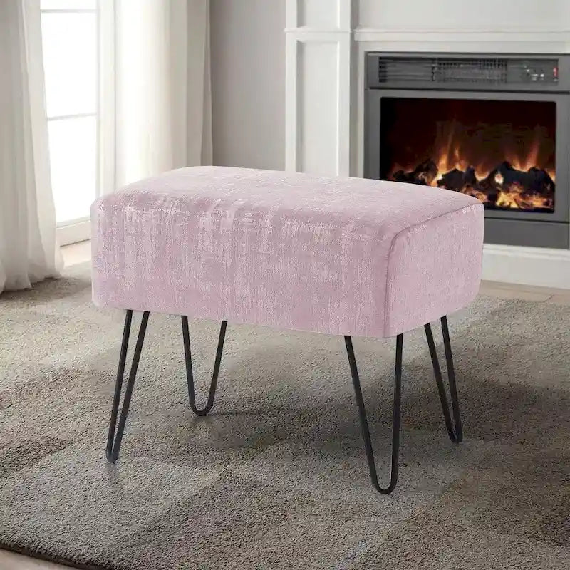 Pouf en velours texturé