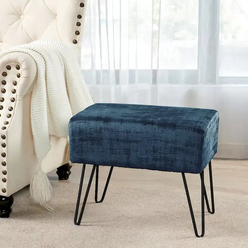 Pouf en velours texturé
