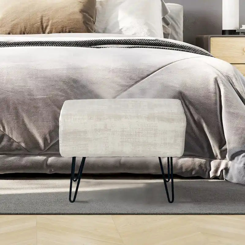 Pouf en velours texturé