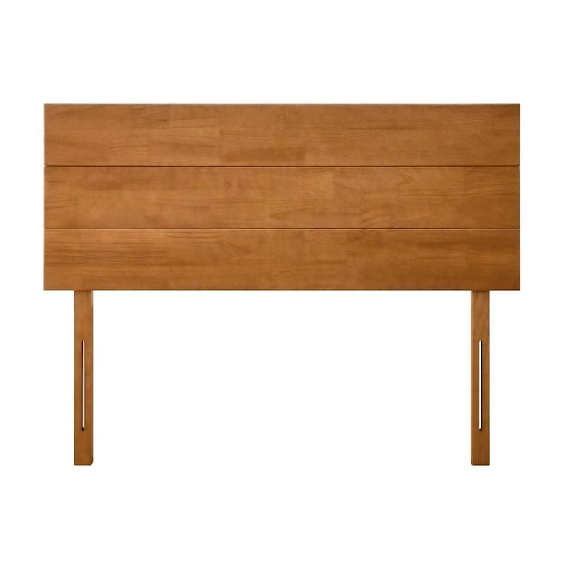 Tête de lit en bois massif pour lit Queen/King avec design à panneau plat, à assortir avec notre cadre de lit flottant, Teck