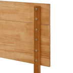 Tête de lit en bois massif pour lit Queen/King avec design à panneau plat, à assortir avec notre cadre de lit flottant, Teck