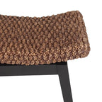Banc en teck et osier naturel tressé à la main