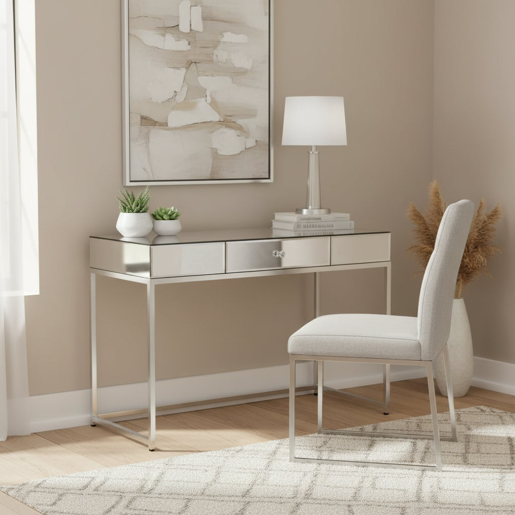 42 pieds de tube pour table de maquillage en fer - Table de toilette avec miroir