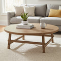 Rosie Medium Brown Solid Wood 48 Round Coffee Table - 48L x 48W x 16H