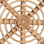 Table d'appoint en rotin marron naturel bohème moderne