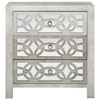 Commode à 3 tiroirs Nairne Grise - 26Lx12Px28H