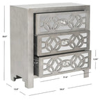 Commode à 3 tiroirs Nairne Grise - 26Lx12Px28H