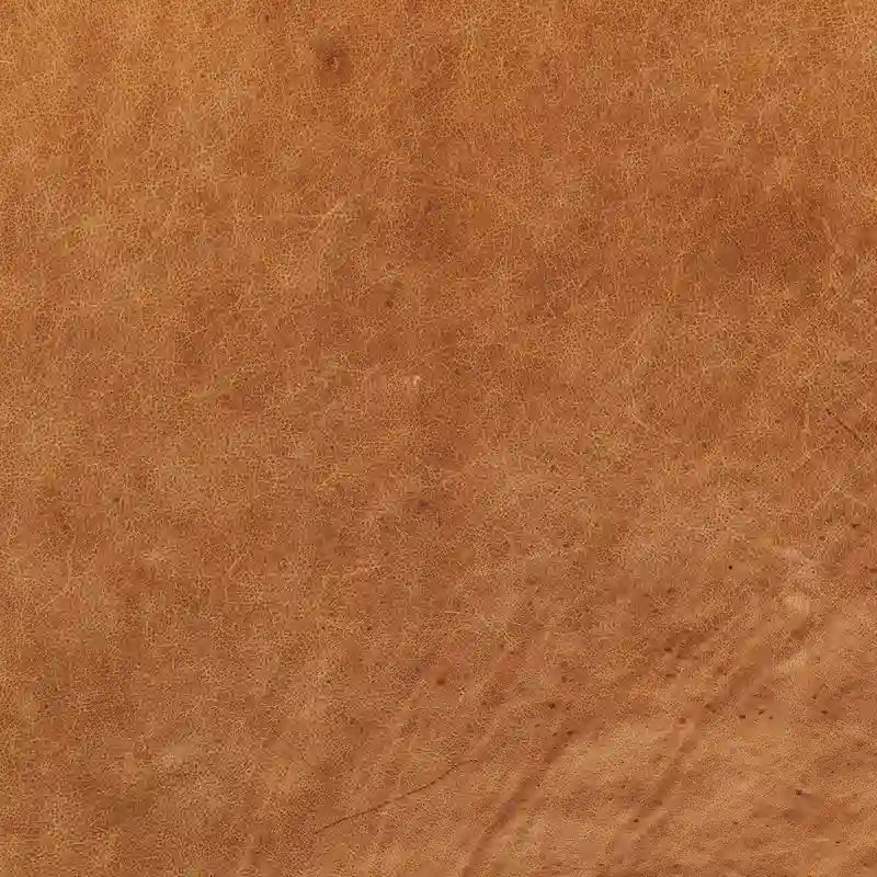 Ottoman en cuir cognac