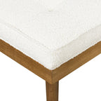 Banc en tissu – Assise capitonnée avec pieds en bois massif